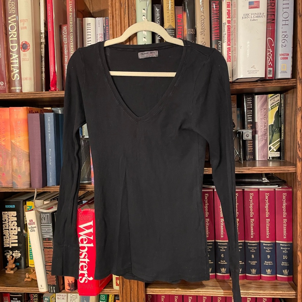 Michael Stars Long Sleeve thermal top Black